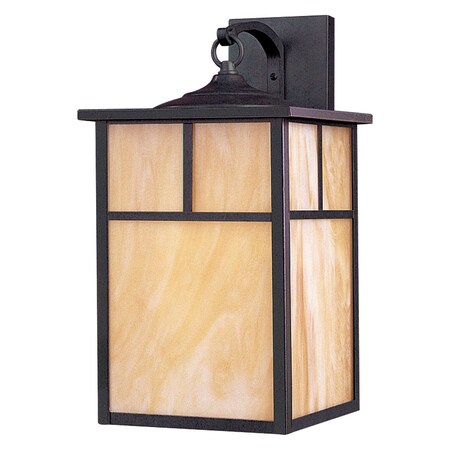 Maxim One Light Burnished Honey Glass Wall Lantern 4054HOBU